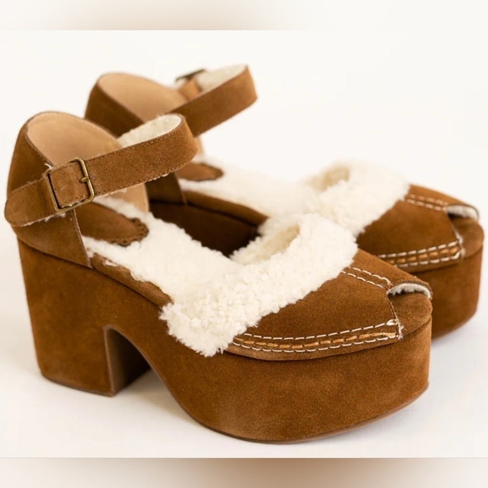 NWOT Brea Suede Women's Platform Heels - Picture 3 of 10
